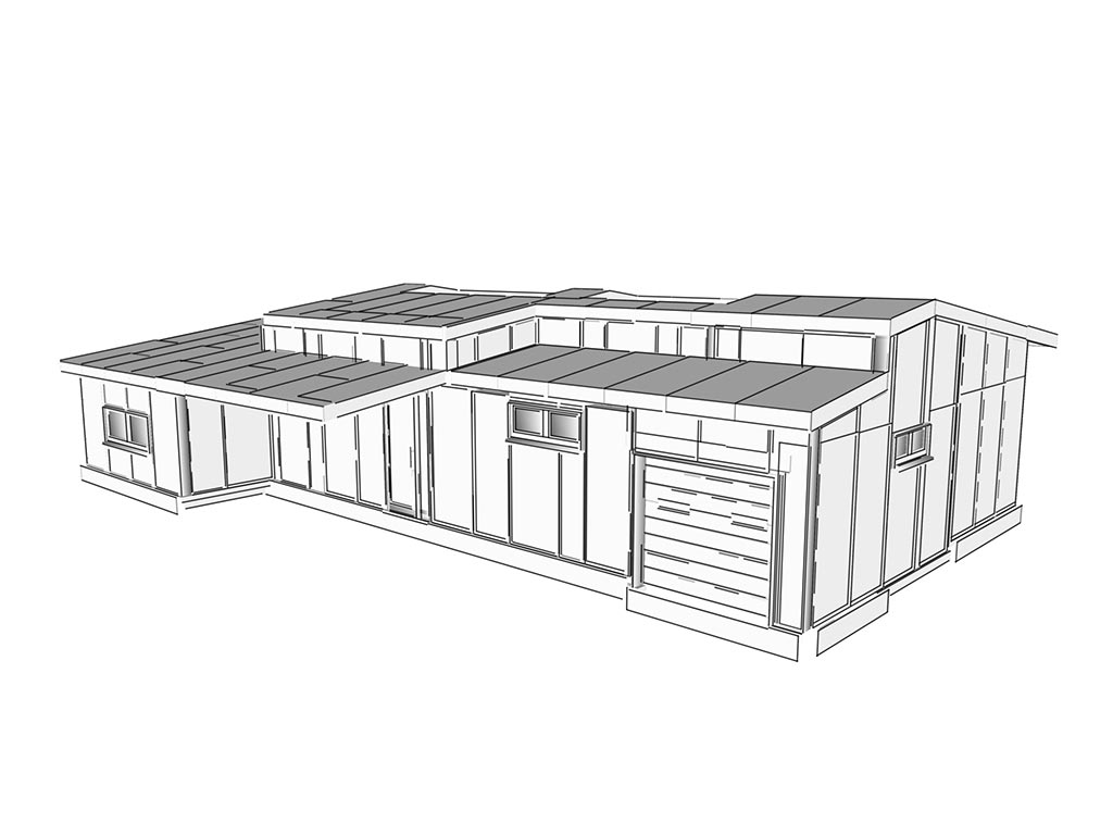 3D návrh rodinného domu - technológia sip